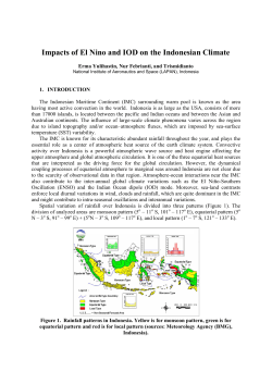 Impacts of El Nino and IOD on the Indonesian Climate