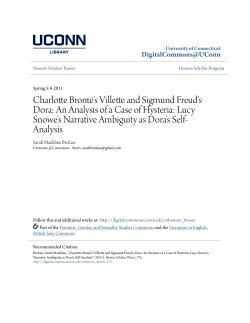 Charlotte Bront&euml;`s Villette and Sigmund Freud`s Dora: An Analysis of