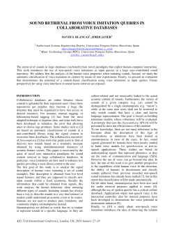 sound retrieval from voice imitation queries in collaborative databases