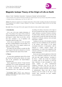 Magnetic Isotope Theory of the Origin of Life on Earth