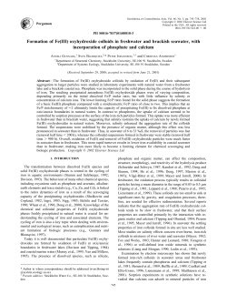 Formation of Fe(III) oxyhydroxide colloids in freshwater and brackish