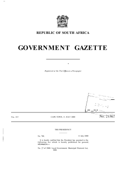 Municipal Electoral Act [No 27 of 2000]