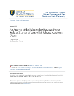 An Analysis of the Relationship Between Power Style, and Locus