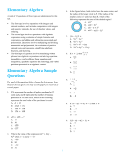 Elementary Algebra