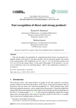 Fast recognition of direct and strong products