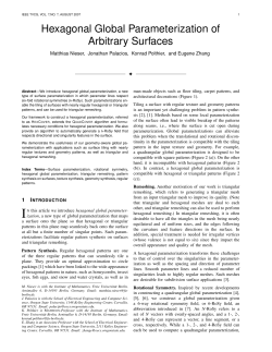 Hexagonal Global Parameterization of Arbitrary Surfaces