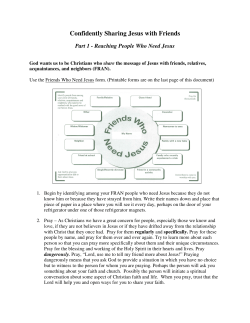 Confidently Sharing Jesus with Friends