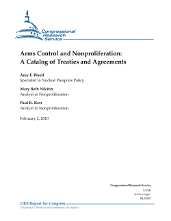 A Catalog of Treaties and Agreements