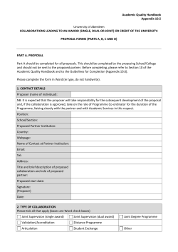Academic Quality Handbook Appendix 10.5 University of Aberdeen