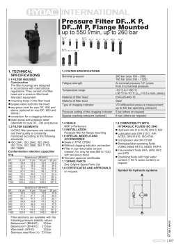 Pressure Filter DF...KP, DF...MP, Flange Mounted