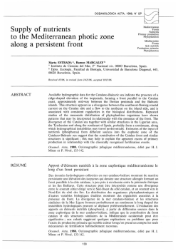 Supply of nutrients to the Mediterranean photic zone