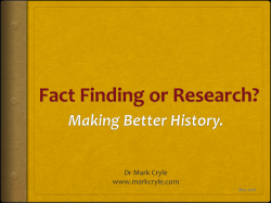 Fact Finding or Research?