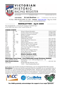 April - Victorian Historic Racing Register