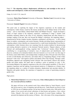Panel 37: The migrating subject: displacement, self