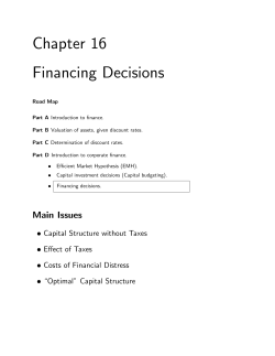 Chapter 16 Financing Decisions
