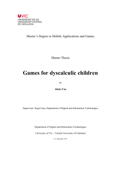 Games for dyscalculic children