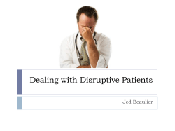Dealing with Disruptive Patients