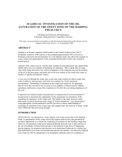 2003: Investigation of the Oil Saturation of the Swept Zone of the