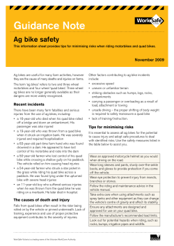Ag Bike Safety - WorkSafe Victoria