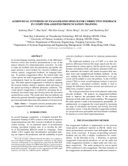 AUDIOVISUAL SYNTHESIS OF EXAGGERATED SPEECH FOR