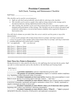 Precision Commands