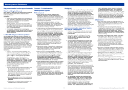 Key man-made landscape elements