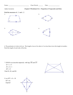 7. EFGH is an isosceles trapezoid, with legs and . 5 2
