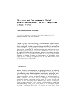 Cultural Complexities as Social Worlds