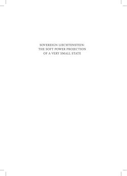 SOVEREIGN LIECHTENSTEIN: THE SOFT POWER PROJECTION