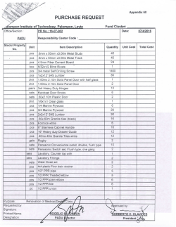 PURCHASE REQUEST of &bull; Office/Section
