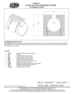 Z-889-36 HI-CAP SLOTTED DRAINAGE SYSTEM CLEANOUT PORT