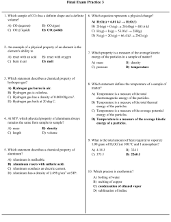 Final Exam Practice 3