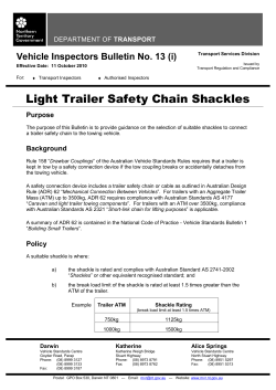 Light trailer safety chain shackles