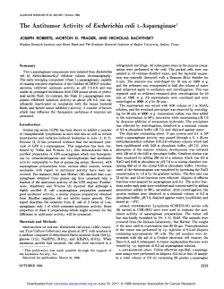 The Antitumor Activity of Escherichia coli L