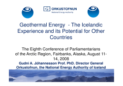 Geothermal Energy - The Icelandic Experience and its