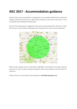 IEEC 2017 - Accommodation guidance