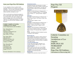 Pope Pius XII Program Catholic Committee on