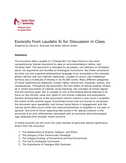 Student Handout Readings on Laudato Si