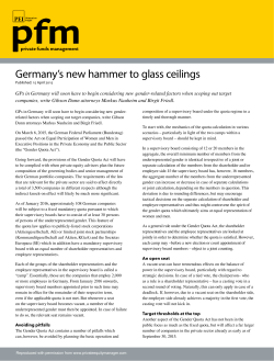 Germany`s new hammer to glass ceilings