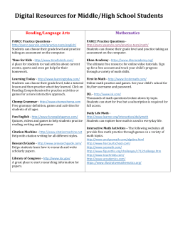 Digital Resources for Middle/High School Students
