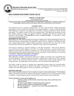 HIRING AN EMPLOYEE INTRODUCTION Good employees