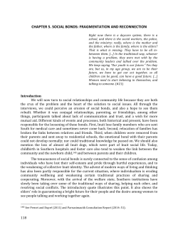 CHAPTER 5. SOCIAL BONDS: FRAGMENTATION AND