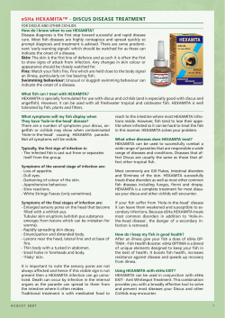 product information - eSHa Aquarium Products