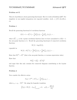 problem set E
