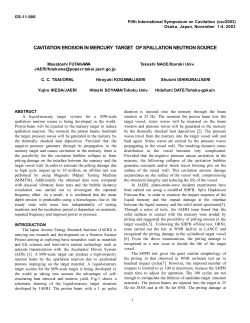 cavitation erosion in mercury target of spallation neutron source