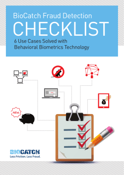 BioCatch Fraud Detection Checklist