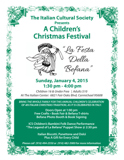 “La Festa Della Befana” - Sacramento Italian Cultural Society