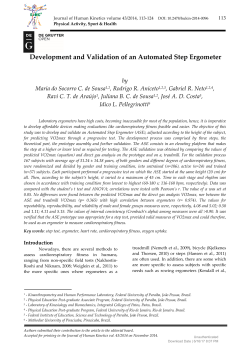 Development and Validation of an Automated Step Ergometer