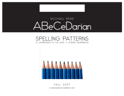 Spelling patternS - ABeCeDarian Company