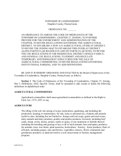 AN ORDINANCE TO AMEND THE CODE